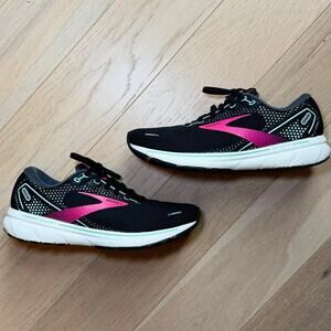 Brooks Ghost 14 Women’s Running Shoes Black Pink Yucca Size 11.5